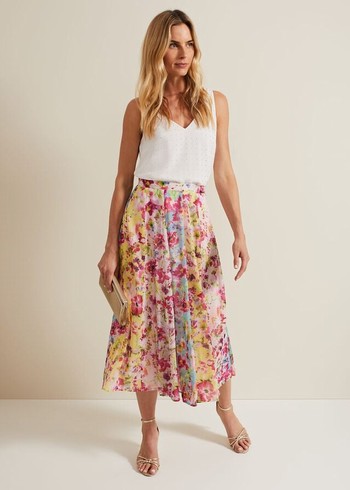 Phase Eight Vivianne Floral Skirts Multicolor Canada | VLXQCB-395